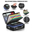 Hard Case Fireproof Document Box with Lock for  Valuables | https://www.bestnamebadges.com