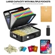 Hard Case Fireproof Document Box with Lock for  Valuables | https://www.bestnamebadges.com