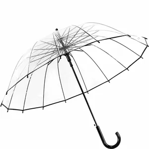 Adult Clear Bubble Umbrella Large Windproof | https://www.bestnamebadges.com