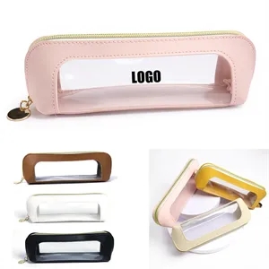 Pu Leather Clear Makeup Bag