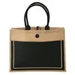 Camden Natural Jute Tote | https://www.bestnamebadges.com