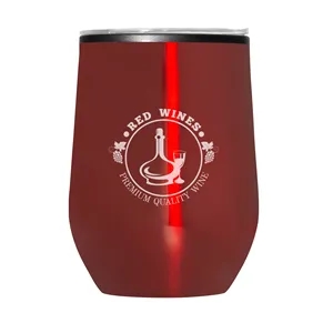 12 oz Budget Stemless Wine Tumbler With Lid