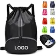 Drawstring Sports Backpack With Shoe Compartment | https://www.bestnamebadges.com