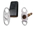 Cigar Cutter Guillotine Stainless Steel Smooth Double Blade | https://www.bestnamebadges.com