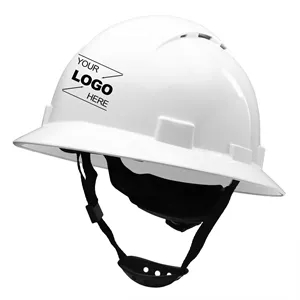 Full brim ventilated hard hat