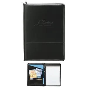Good Value™ Script Zippered Padfolio | https://www.bestnamebadges.com