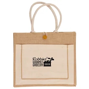 Jute Tote Bag | https://www.bestnamebadges.com