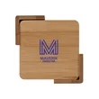 Brandon IV 4-Piece Bamboo Coaster Set | https://www.bestnamebadges.com