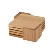 Brandon IV 4-Piece Bamboo Coaster Set | https://www.bestnamebadges.com