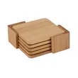 Brandon IV 4-Piece Bamboo Coaster Set | https://www.bestnamebadges.com