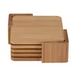 Brandon IV 4-Piece Bamboo Coaster Set | https://www.bestnamebadges.com