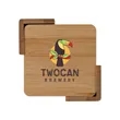 Brandon IV 4-Piece Bamboo Coaster Set | https://www.bestnamebadges.com