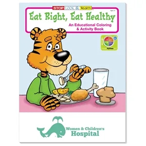 Coloring Book: Eat Right, Eat Healthy | https://www.bestnamebadges.com