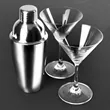 Martini Shaker Set w/ 2 Glasses | https://www.bestnamebadges.com