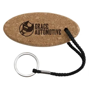 Buoy Oval Cork Keychain | https://www.bestnamebadges.com