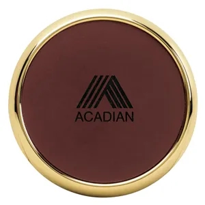 JAFFA® Leather Coaster | https://www.bestnamebadges.com