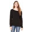 Bella + Canvas Ladies Sponge Fleece Wide Neck Sweatshirt | https://www.bestnamebadges.com