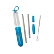 Paloma 5-Piece Stainless Steel Straw Set | https://www.bestnamebadges.com
