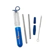 Paloma 5-Piece Stainless Steel Straw Set | https://www.bestnamebadges.com
