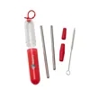 Paloma 5-Piece Stainless Steel Straw Set | https://www.bestnamebadges.com