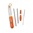 Paloma 5-Piece Stainless Steel Straw Set | https://www.bestnamebadges.com