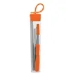 Cosmopolitan 7-Piece, 2-Straw Stainless Steel Set | https://www.bestnamebadges.com