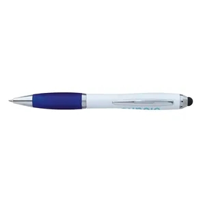 Good Value™ Ion White Stylus RABS Pen | https://www.bestnamebadges.com