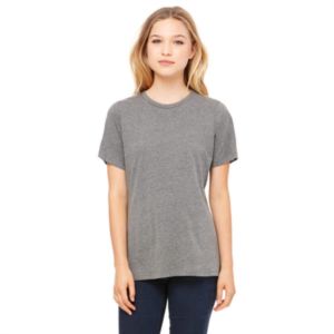 Bella and Canvas Ladies Relaxed Jersey Triblend T-Shirt | https://www.bestnamebadges.com