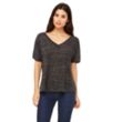 Bella Ladies' Slouchy V-Neck T-Shirt | https://www.bestnamebadges.com
