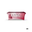 DisplaySplash 6' Stretch, Open Back Table Cover | https://www.bestnamebadges.com