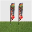 DisplaySplash 13' Single-Sided Custom Feather Flag | https://www.bestnamebadges.com