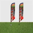 DisplaySplash 13' Single-Sided Custom Feather Flag | https://www.bestnamebadges.com