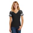 District Made Ladies' Game V-Neck Tee | https://www.bestnamebadges.com