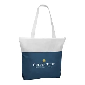 Good Value™ Poly Pro Two-Tone Zippered Tote | https://www.bestnamebadges.com
