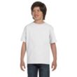 Gildan Youth Ultra Blend 50/50 Crew Neck Tee - White | https://www.bestnamebadges.com
