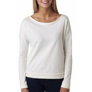 Next Level The Terry Long-Sleeve Scoop Tee | https://www.bestnamebadges.com