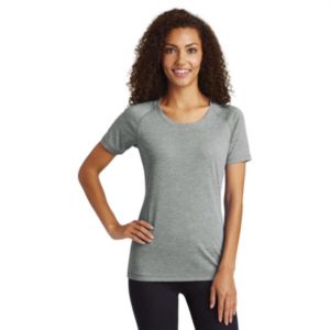 Sport-Tek Ladies Triblend Scoop Neck Raglan Tee | https://www.bestnamebadges.com