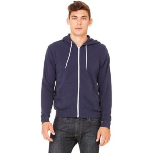 Bella + Canvas Unisex Poly-Cotton Fleece Full-Zip Hoodie | https://www.bestnamebadges.com