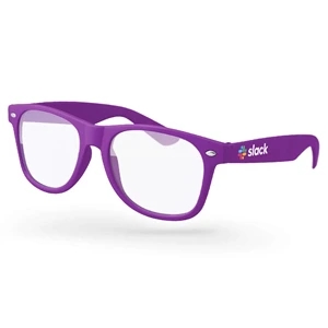 Blue Light Blocking Retro Glasses w/ full-color imprint