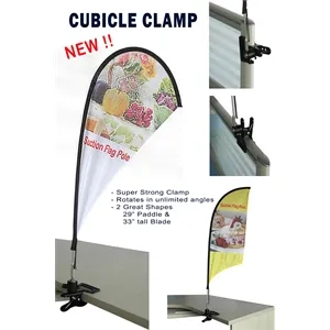 Custom Cubicle Desk Office Flag Single Sided with Clamp