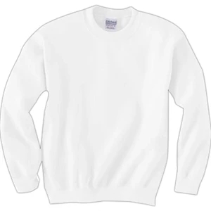 Gildan Youth 7.75 oz 50/50 Fleece Crew - White/Neutral | https://www.bestnamebadges.com