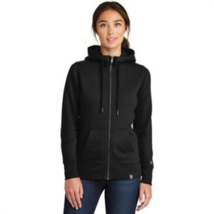 New Era Ladies French Terry Full-Zip Hoodie- Dark/All | https://www.bestnamebadges.com