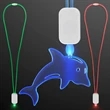 LED Lanyards with Acrylic Dolphin Pendant | https://www.bestnamebadges.com