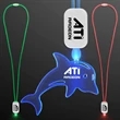 LED Lanyards with Acrylic Dolphin Pendant | https://www.bestnamebadges.com