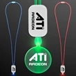 LED Neon Lanyards with Acrylic Circle Pendant | https://www.bestnamebadges.com