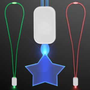 LED Neon Lanyard with Acrylic Star Pendant