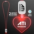 LED Neon Lanyards with Acrylic Heart Pendant | https://www.bestnamebadges.com