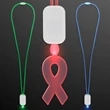 LED Neon Lanyard with Acrylic Ribbon Pendant | https://www.bestnamebadges.com