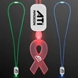 LED Neon Lanyard with Acrylic Ribbon Pendant | https://www.bestnamebadges.com