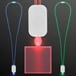LED Neon Lanyard with Acrylic Square Pendant | https://www.bestnamebadges.com